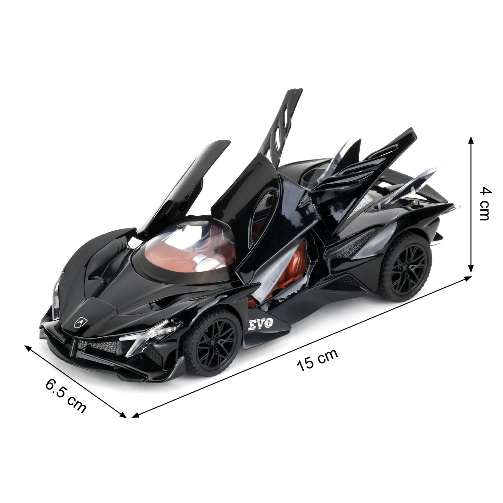 TGRCM-CZ 1/32 Apollo Project EVO Model Cars Toy, Zinc Alloy Pull