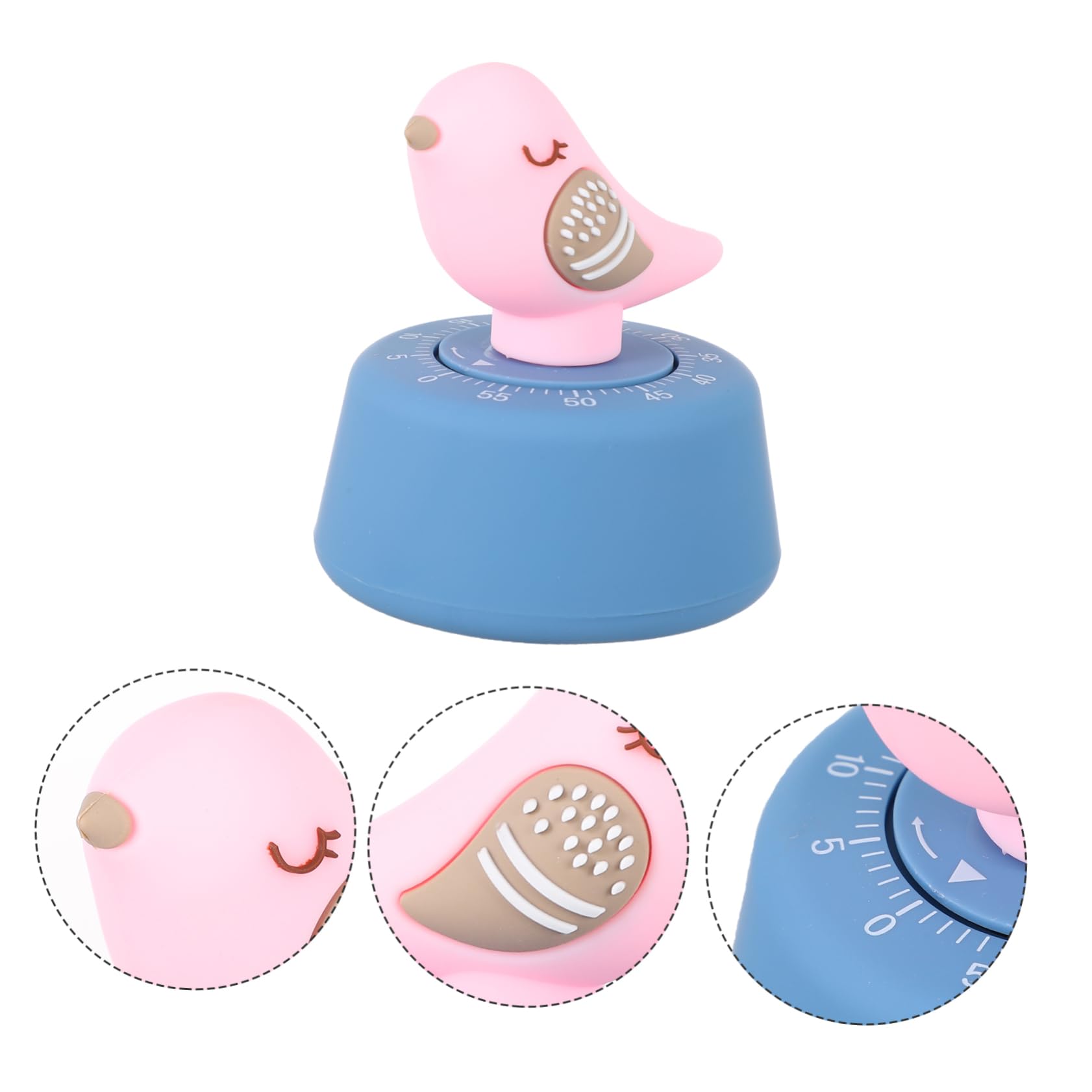 Zerodeko 2piezas Temporizador Mecánico De Cocina Forma De Pájaro Fácil De Usar para Cocinar Huevos y Repostería Diseño Compacto y Divertido para Adultos