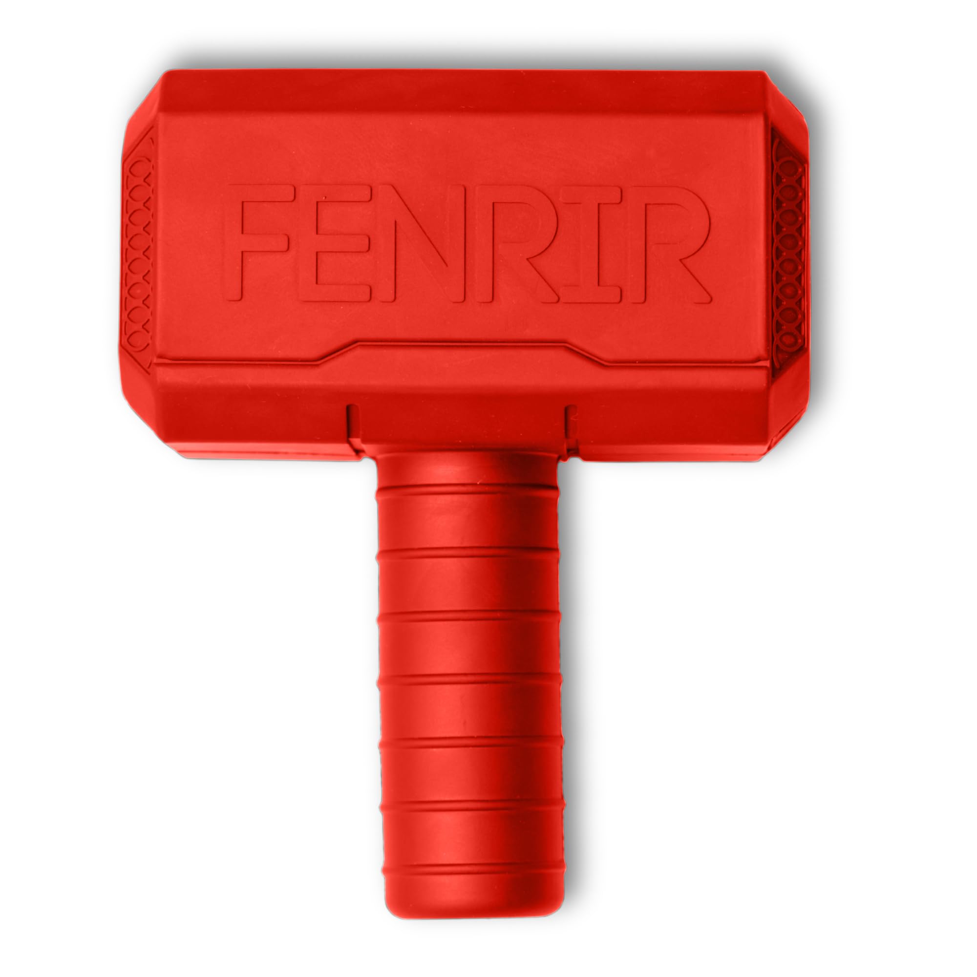 Fenrir Hammer - Juguete masticable para Perros, Juguete de enriquecimiento rellenable de Goma Fuerte para masticadores (Rojo, Grande)