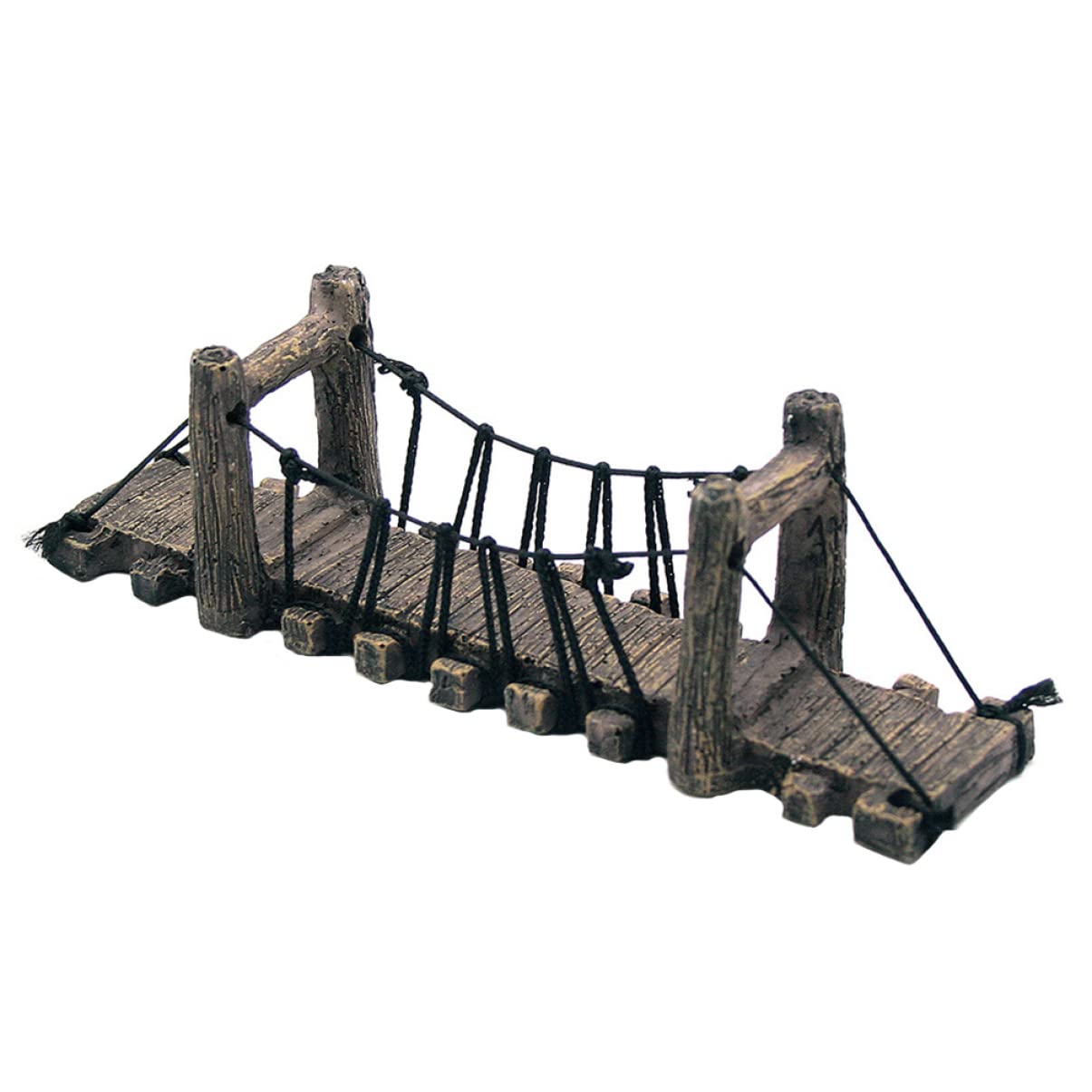 Resina Simulación Escondite Acuario Puente Acuático Escalada Ocultar Adornos for Cuerda Paisajismo Plantas Cabaña Cueva Decorativa Plataforma de Peces Reptiles Tomar el Sol Accesorios de Decoración Pa