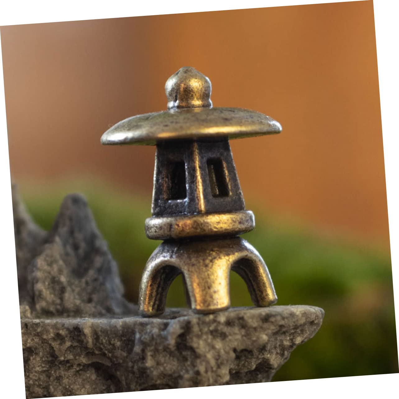 ABOOFAN 15pezzi Mini Tower Pavilions Decor Alloy Zen Garden Fish Tank Ornament Lightweight Landscape Statues for Tabletop and Outdoor Use