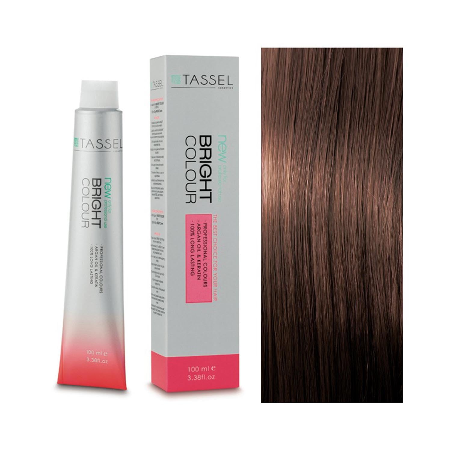 Tassel - Tinte Permanente Capilar Nº6.73 Marrón Avellana - Mujer - 100 ml - Color Natural y Sofisticado con Nutrición de Argán y Keratina