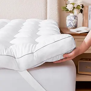 Decroom 3 Inch Memory Foam Mattress Topper King for Back Pain Relief, 80x78x3 in