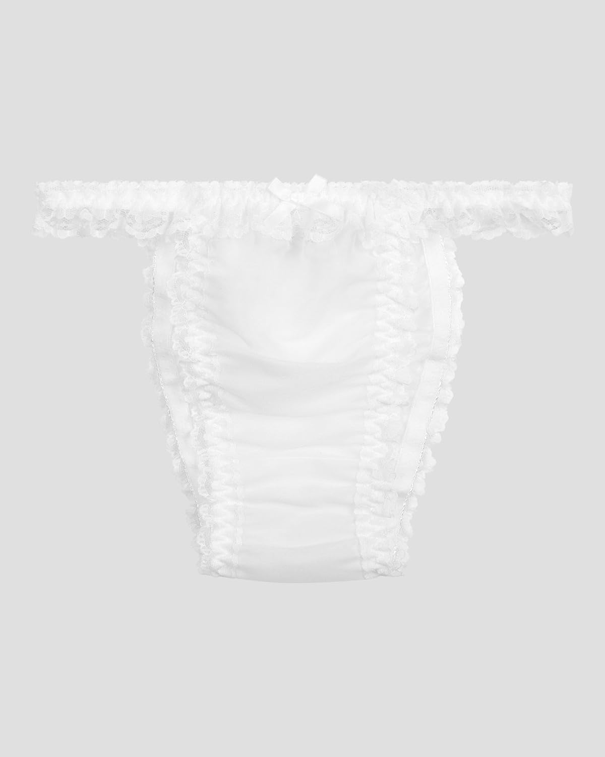 Satini Women's Sheer Frilly Lace Sissy Tanga Knickers Briefs Panties - Image 9