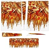 Fast Food Burger and Hot Dogs Pizza Compatible with PS5 Console Skin and Controller Skins Set Full Skin Sticker Cover Compatible with PS5 Disc Edition