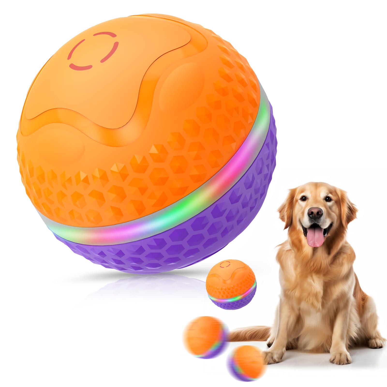 Interactive Dog Toys Ball Automatic Rolling Balls Toy Lively pet Ball for Medium Large Dogs to Relieve Boredom