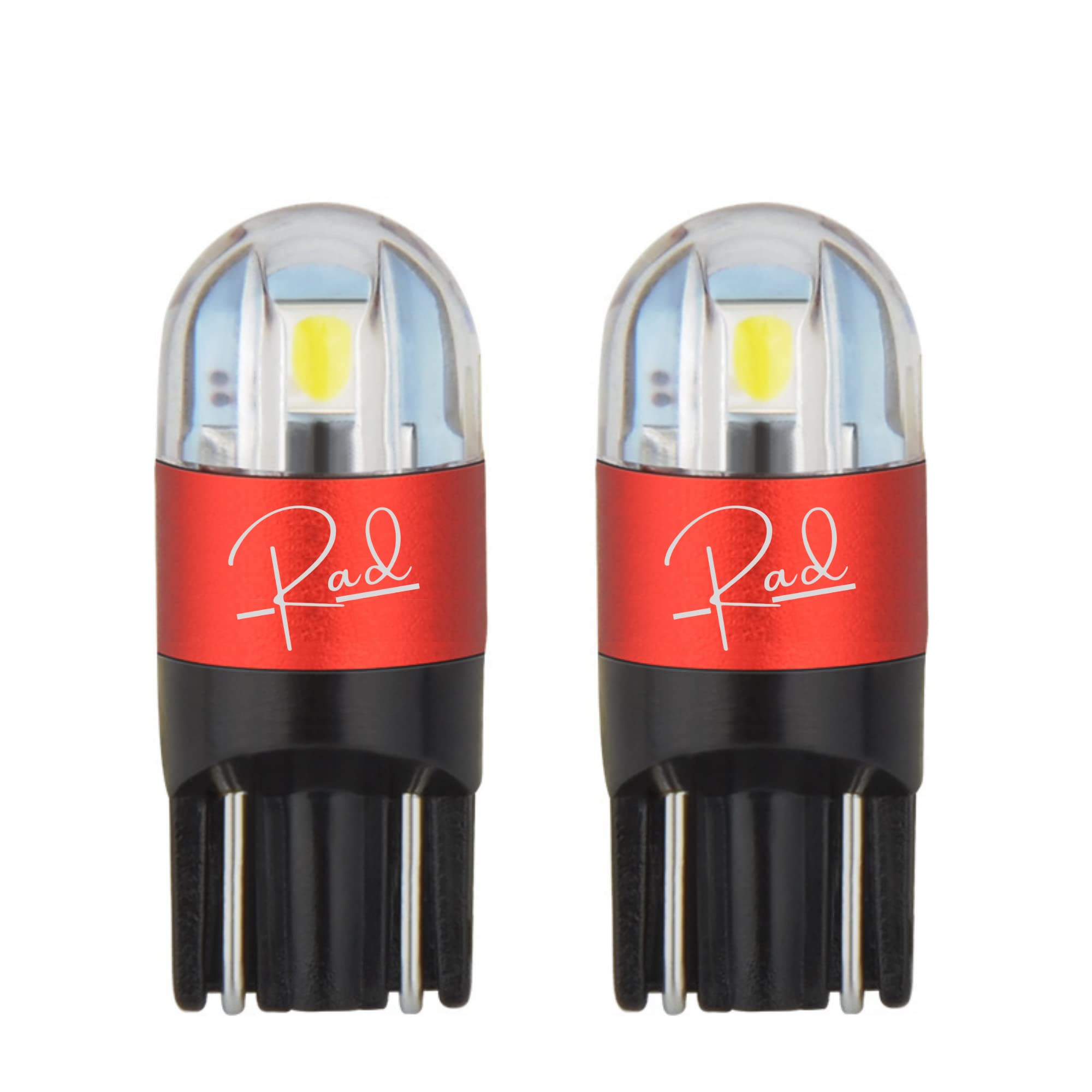 High-Grade T10 W5W 194 164 LED Bulb for Auto SUPER BRIGHT 450 Lumen Easy Plug and Play Nonpolar Same Size as OEM Bulbs by RadicalShift (pack of two)