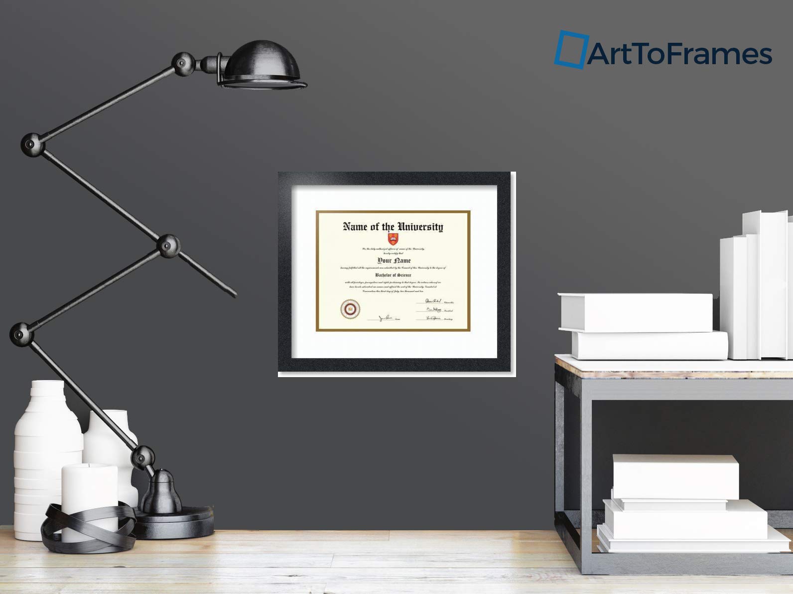 ArtToFrames Diploma Frame. 1-11x14 Opening. (Cut .25