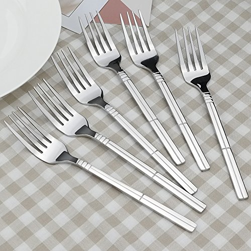 Saedy 12 Piece Dessert Forks, Stainless Steel Salad Fork Set #TOP3