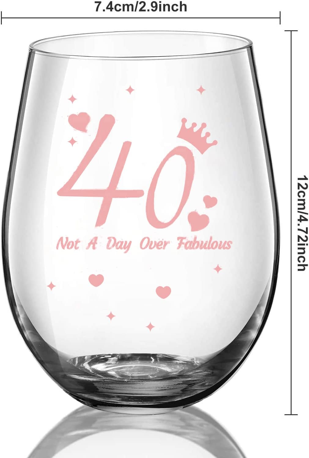 JUWNMANT 40th Birthday Gift with Funny Sayings, Not A Day Over Fabulous - Image 3