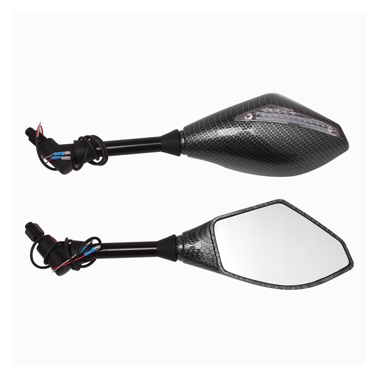 Indicatore universale for moto Specchietti retrovisori laterali da 10 mm Indicatori di direzione a LED integrati for moto da strada Cruiser Scooter