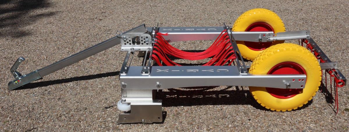 Désherbeur mécanique tracté RBVx100 - Kit avec tête lapin (Boule 50mm) + Herse