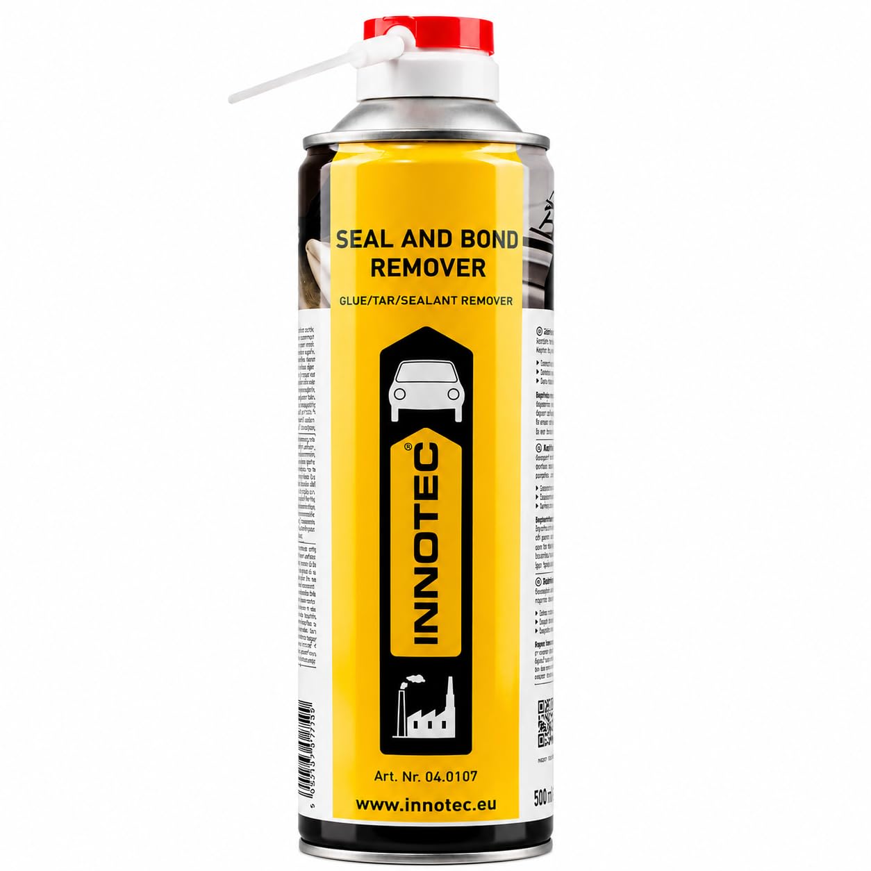 Innotec Seal and Bond Remover Klebstoff- & Dichtmassenentferner - Etikettenentferner 500 ml Spraydose - Etikettenlöser - Entfernen von Klebstoffresten, Dichtmassenresten, Teerspritzer, Baumharz