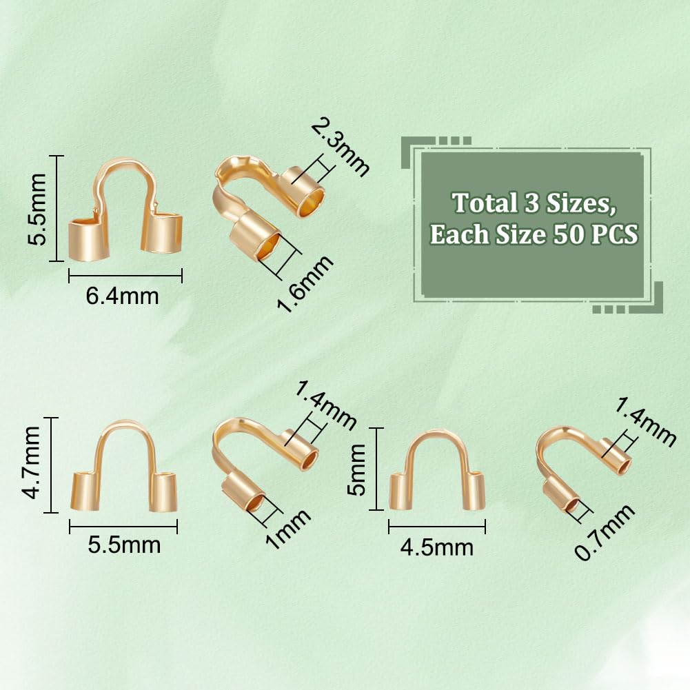 120 Pièces Protecteurs Fil En U Acier Inoxydable - Pour Bijoux, Colliers, Bracelets - UNICRAFTALE