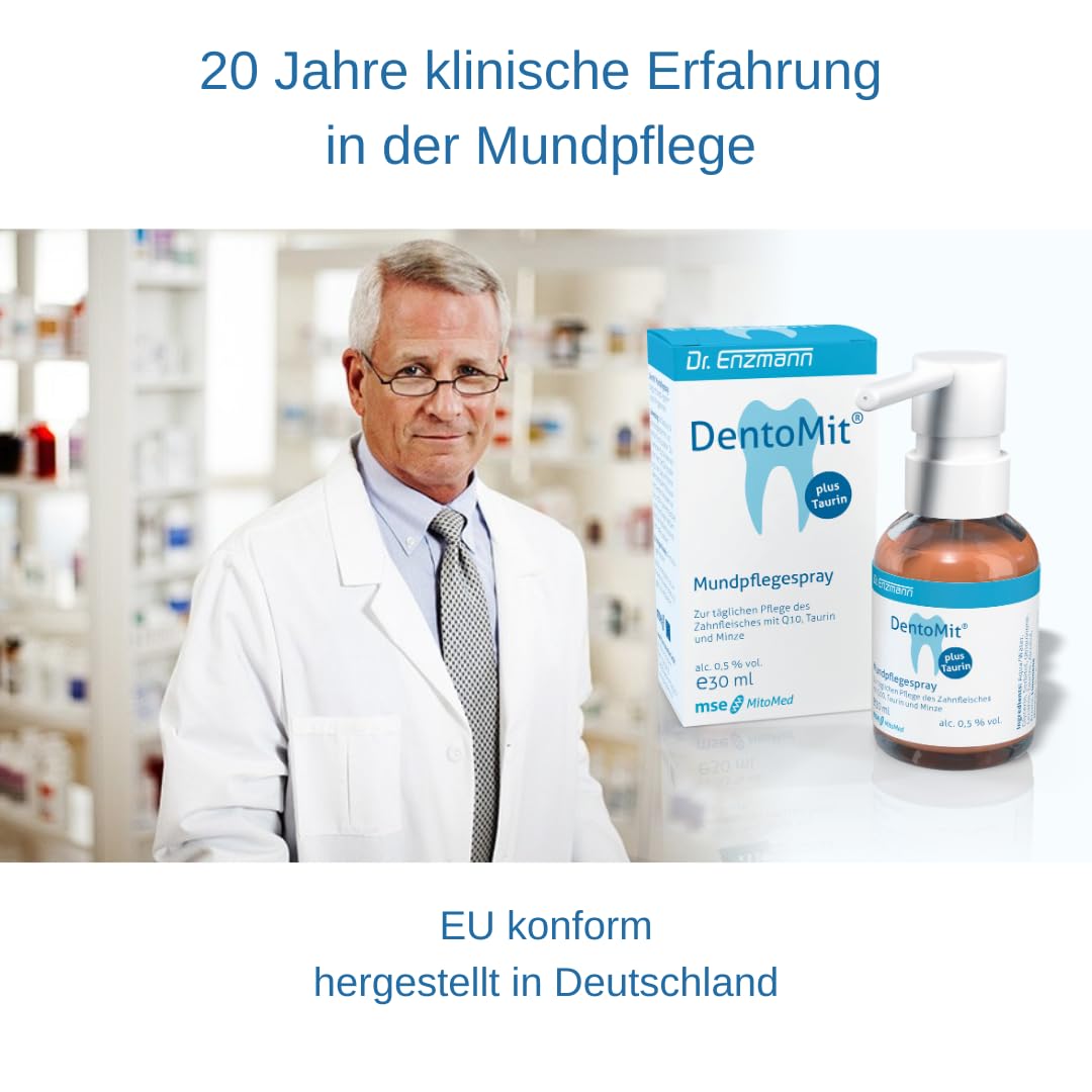DentoMit® Mundpflegespray Doppelpack- mit wertvollem Ubiquinon Q10, Taurin und Minzöl