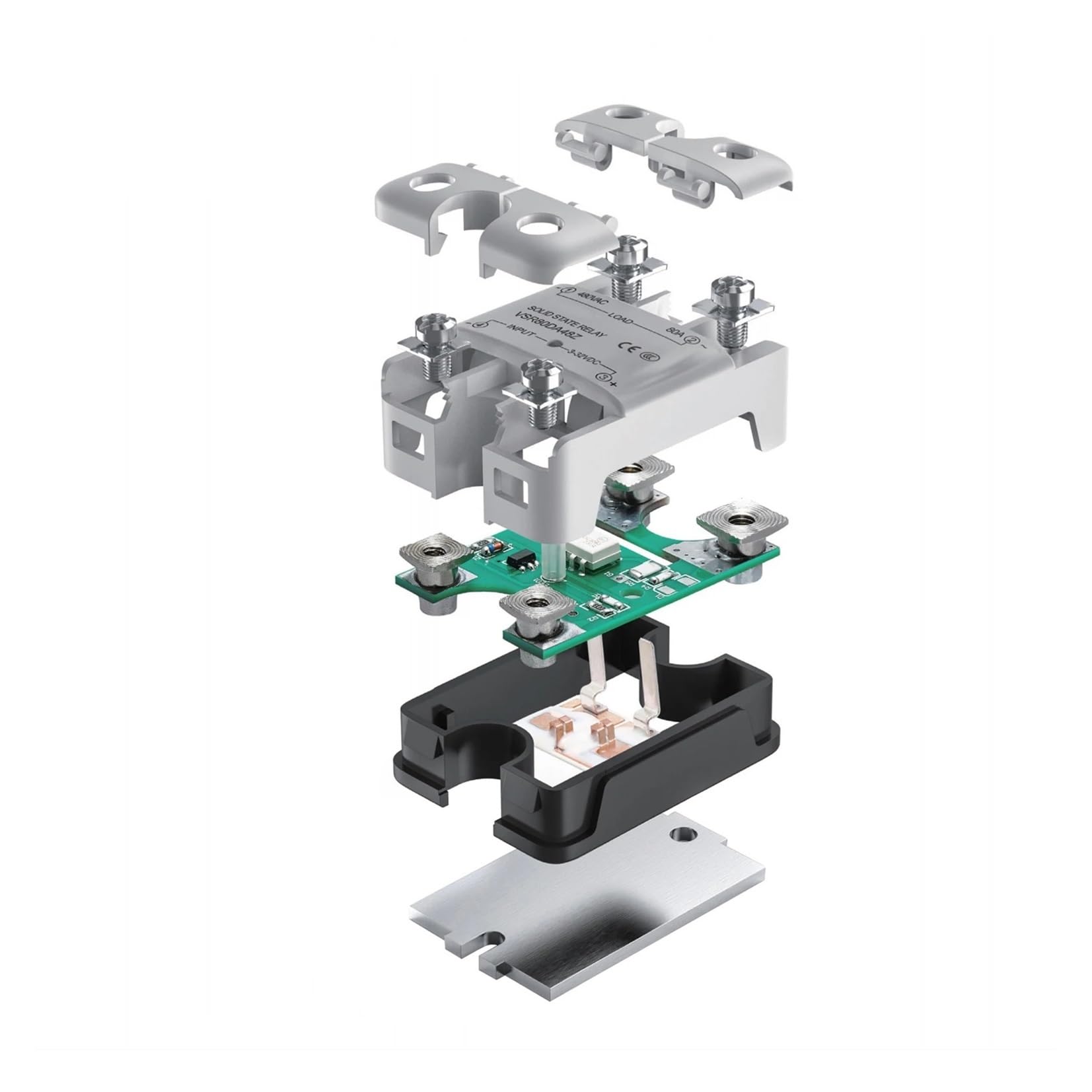 Relè a stato solido SSR-25AA SSR-40AA SSR 60A 120A Modulo relè a stato solido monofase Ingresso AC70-280V Uscita AC24-480V Controllo temperatura PID(48-660VAC,120AA Zero Cross)