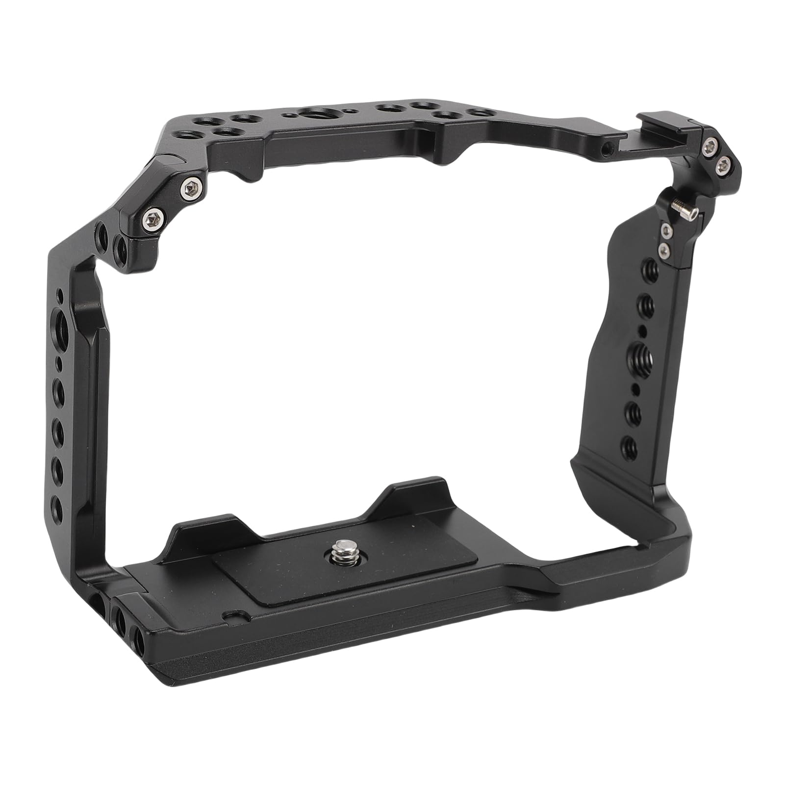 Generic Wspornik Stabilizujący do Klatki Aparatu Fotograficznego do Aparatu A9III A1 II, Lekki Stop Aluminium z Otworami na Gwint 1/4 3/8 Uchwyt Zimnego Buta Kompatybilny z Arca, Akcesoria