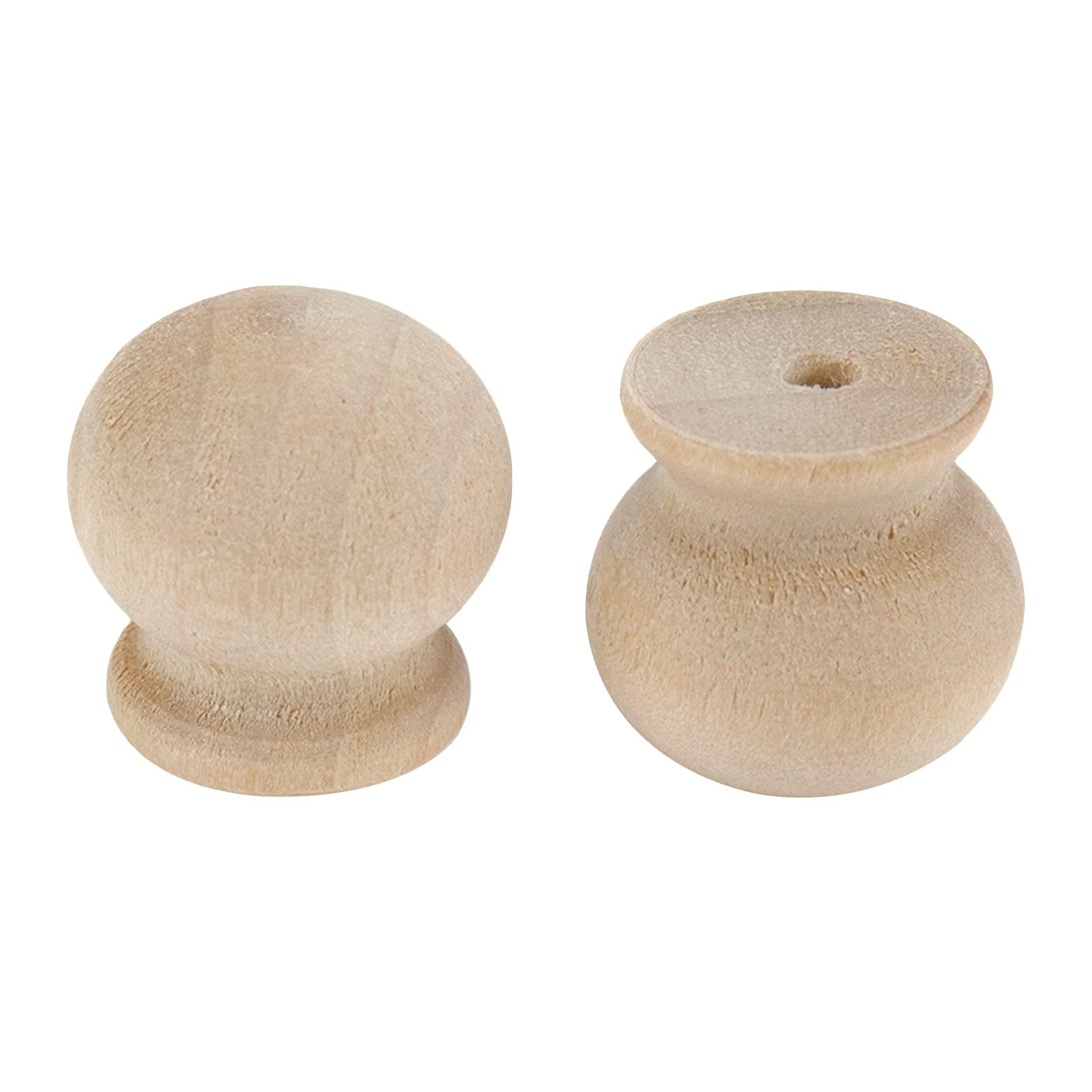 Oedema 20 mini pomos de madera para muebles, pomos sin terminar para cajones, estanterías, 0.7 x 0.7 pulgadas, con tornillos