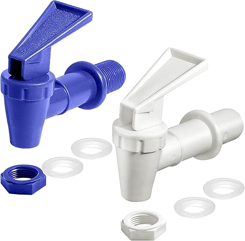 Miniatura 8 de Juego de 2 grifos de repuesto sin BPA, juego de grifos dispensadores de boquilla de agua de plástico negro, grifo de agua reutilizable, palanca de
