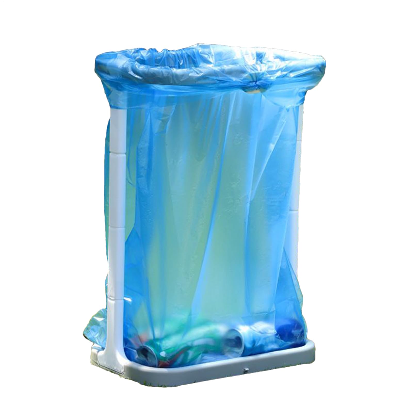 Soporte para bolsas de basura – 54 x 38 cm, diseño seguro | Soporte de ABS para bolsas de basura de camping, ideal para limpiar el jardín y el césped, camping, baño, piqu