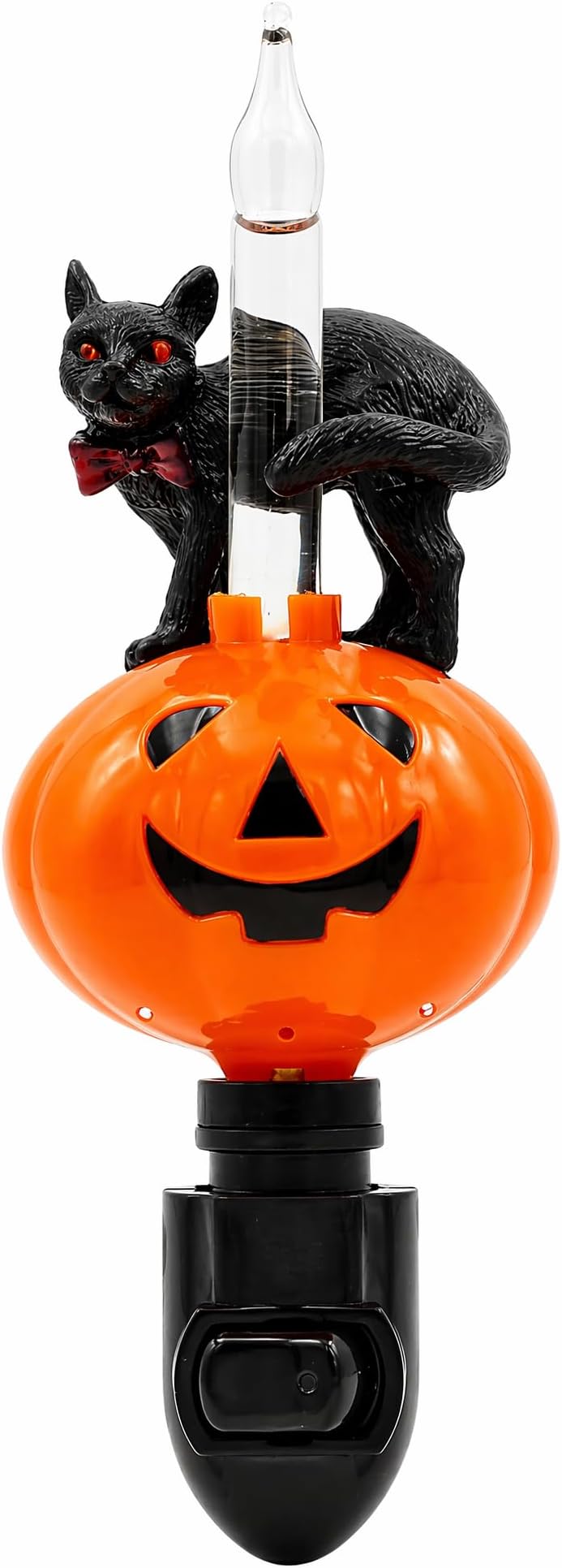 Creative Hobbies Halloween Pumpkin Jack O' Lantern & Black Cat Bubble Night Light