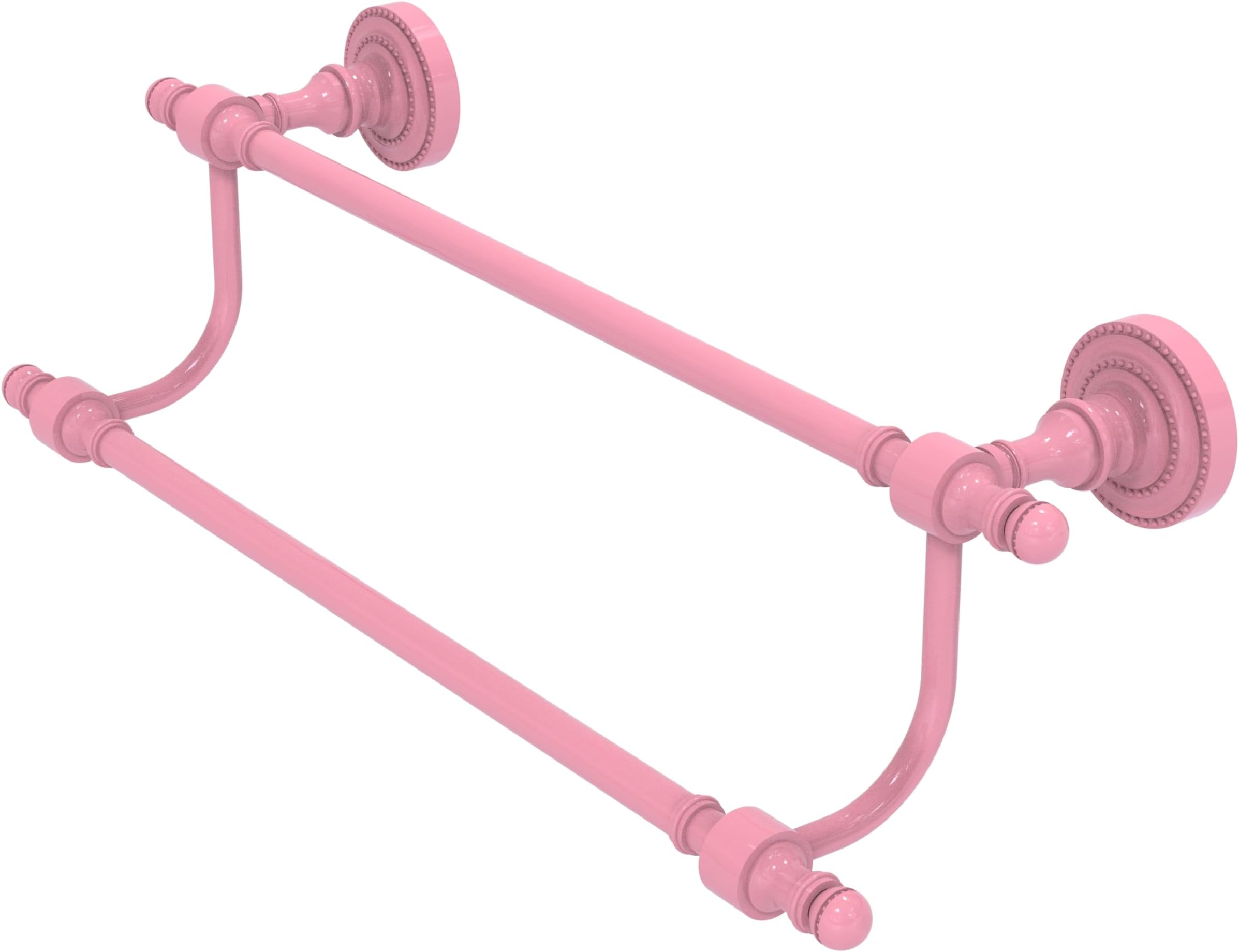 RD-72/36-PNK Retro Dot Collection 36 Inch Double Towel Bar, Pink