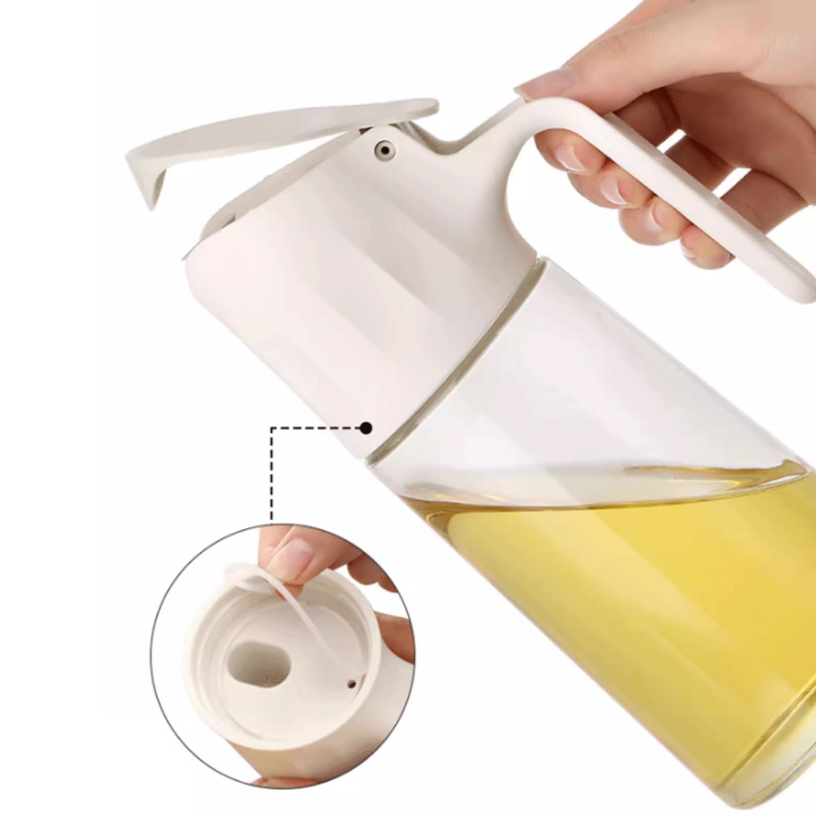 KRILLIQ Lattina di Olio 2 pz/Pacco Bottiglia di Olio Commestibile Bottiglia di Olio e Aceto Bottiglia di Olio e Aceto per Migliorare la Felicità della Vita per Condimento