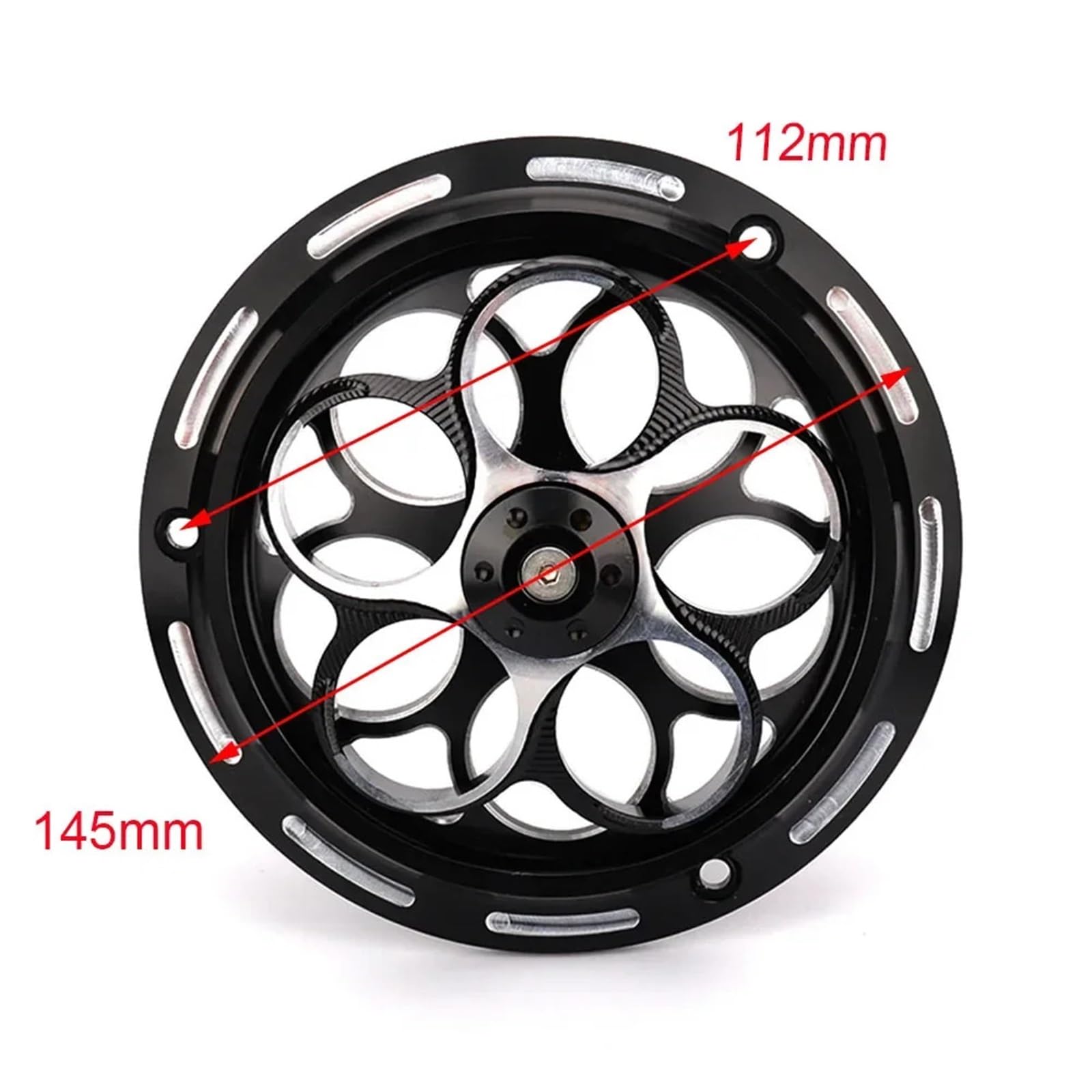 Copertura per ventola di raffreddamento rotante per Vespa Sprint Primavera 150 2013-2021 Copertura del radiatore del motore in alluminio CNC (ROSSO)