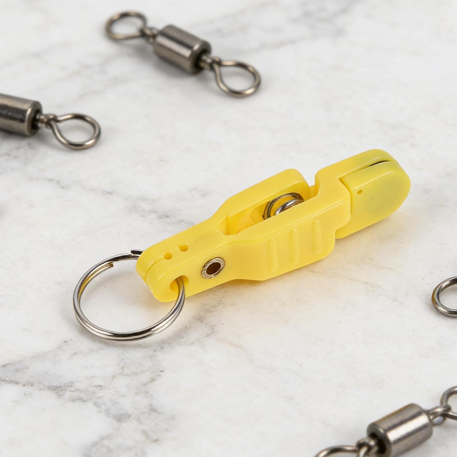 VANZACK 4pcs Heavy Duty Quick Release Downrigger Clip for Offshore Fishing Yellow Abs Saltwater Fishing Line Release Clip with Precise Sinking Speed Control