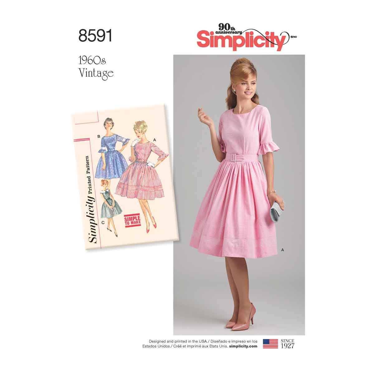 Robe vintage pour femme 8591Pattern aux finitions premium