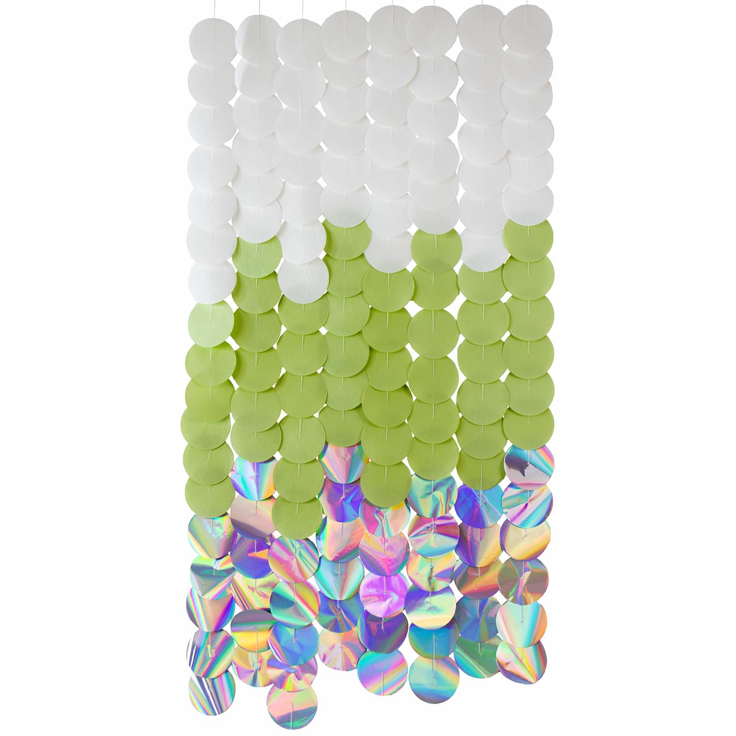 Folat 27588 Mystic Morning Dew-Cirkel-80 x 170 cm Backdrop for Weddings, Parties, Photo Booth and Festival Stage Decoration, Multicolour