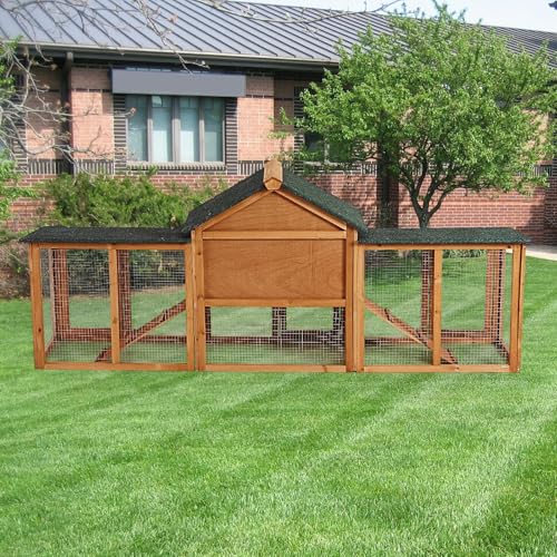 GarveeLife 80" Wooden Rabbit Hutch & Chicken Coop