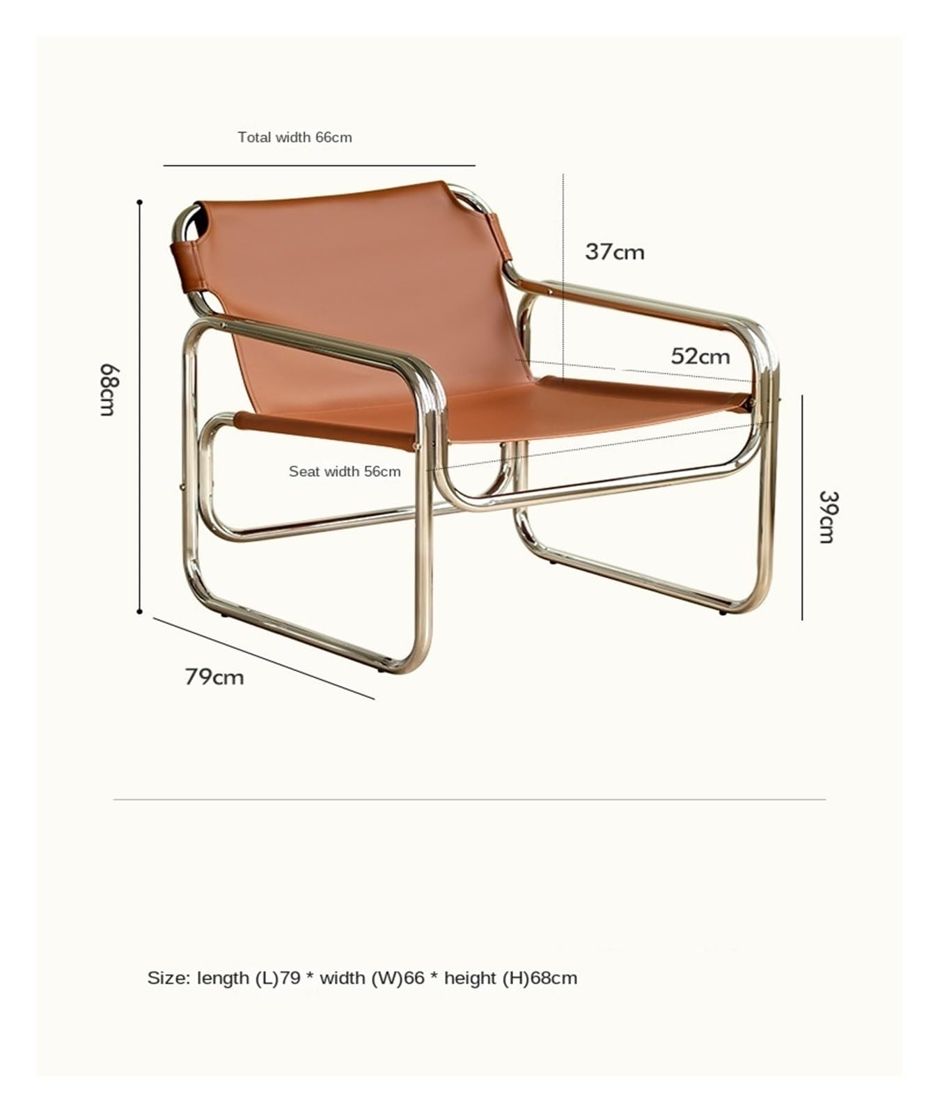 FULLOVE Sedia nordica Bauhaus Mobili Medio-antichi Ins Moda Schienale reclinabile in Acciaio Inossidabile Divano Singolo for Il Tempo Libero 2023(Color:Black)