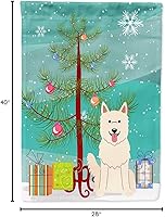 Vista 1201 de Caroline's Treasures BB4243GF Bandera de jardín con texto en inglés «Merry Christmas» con texto en inglés «Merry Christmas», bandera decorativa