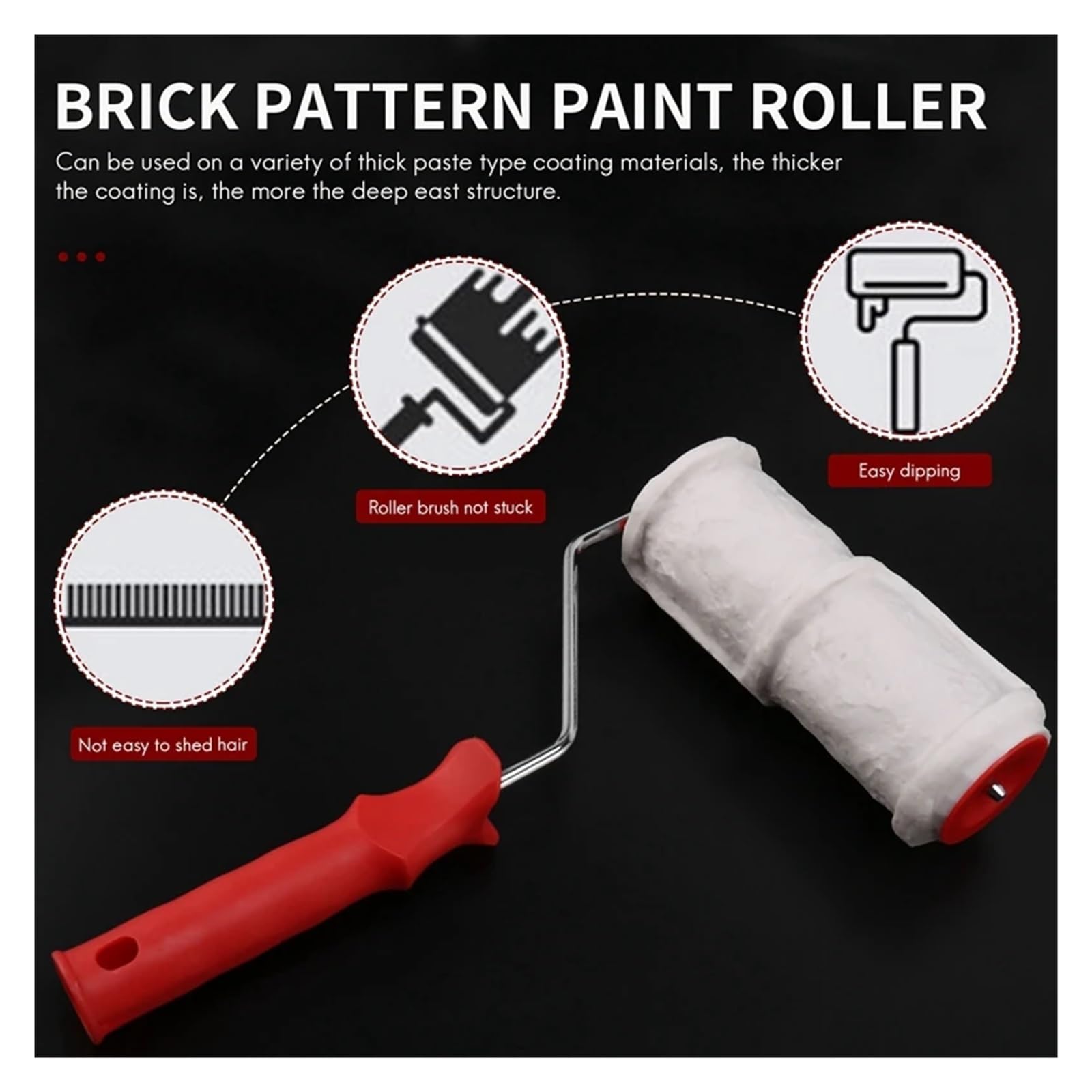 Ziegel Muster Farbroller Haushalt Wand Dekoration Pinsel Diy Werkzeug Kunst Farbe Textur Roll Blume Rolle 2206TS cuicui