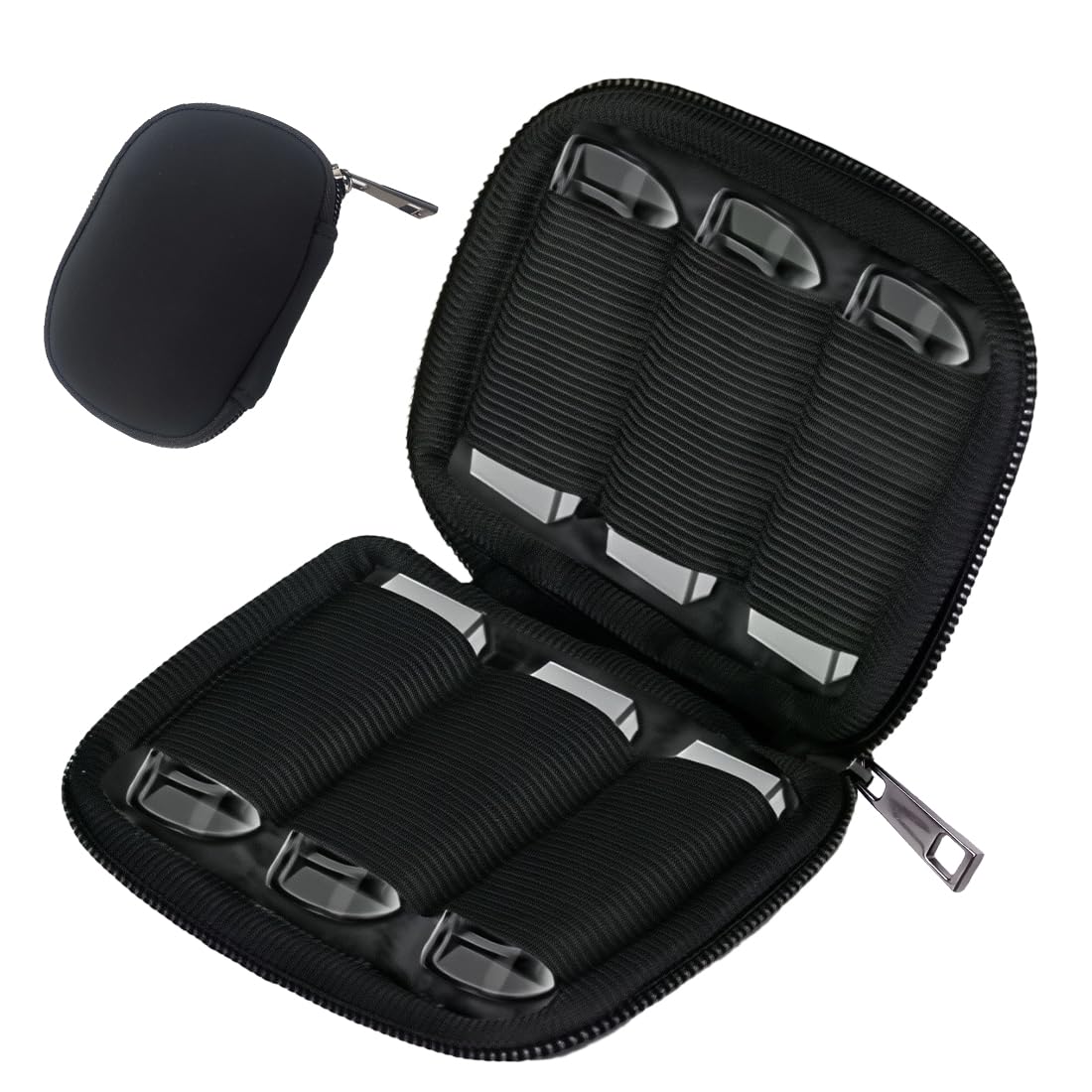 1 Pezzo Custodia per Chiavette USB, Borsa Organizer Unità Flash, Borsa Portaoggetti per Chiavetta USB con 6 Scomparti, Accessori Elettronici per Chiavette USB,Pen Drive,Jump Drive