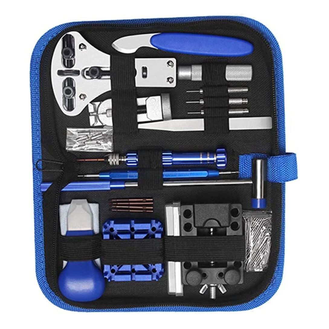 Kit de reparación de Relojes, Herramienta de relojero, Soporte de Caja Trasera de eslabones de Banda, abridor de Pasador de Barra de Resorte, Juego de 185 Piezas para Uso Industrial