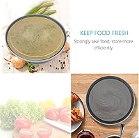 Vista 6 de BoxedHome Tazón redondo de plástico sin BPA con tapas, paquete de 12 tazones anidables con tapas, aptos para microondas y lavavajillas, cuencos