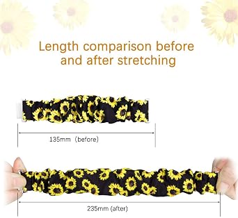 Blueshaweu Compatible with Shock Clock MAX Bands, Fabric Elastic Scrunchie Elastic Watch Band Women Cute Replacement Straps Compatible with Pavlok Shock Clock 3, Shock Clock MAX