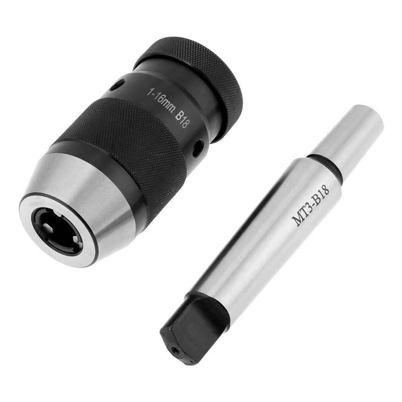 1 zestaw pasuje do MT1 MT2 MT3 MT4 B16 (1-13 MM) automatyczny samozaciskowy uchwyt wiertarski Morse'a MT1/MT2/3/4 chwyt stożkowy korbowód uniwersalny (Color : MTB3-B16(1-13MM))