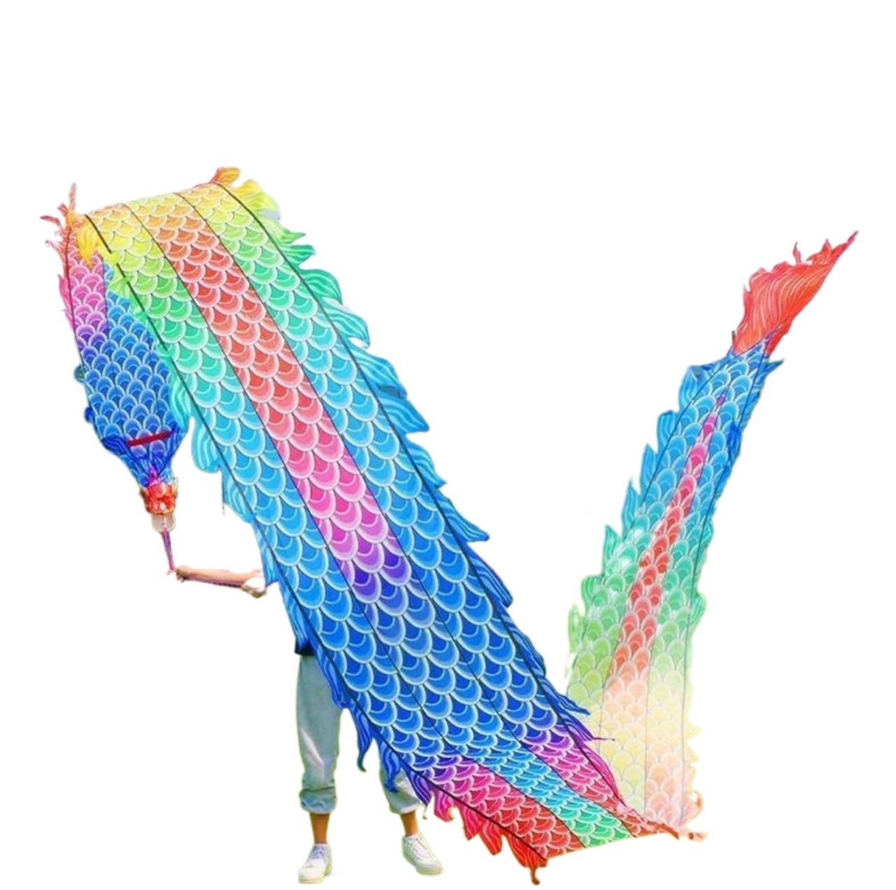 Drago Cinese per Feste Nastro Colorato Simile alla Seta for La Danza del Drago for Principianti Arte Popolare in for All'aperto Feste Cinesi in Italia