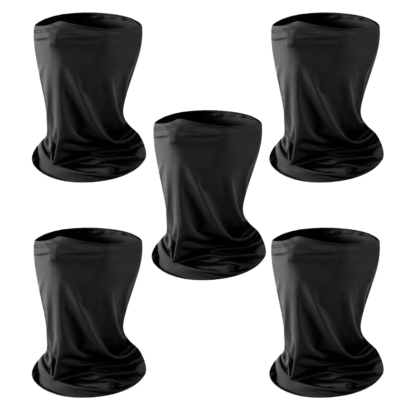 5 Cache-Cou Élastiques Hiver EUPSIIU - Multifonction UV Vent - Cyclisme, Randonnée - Polyester