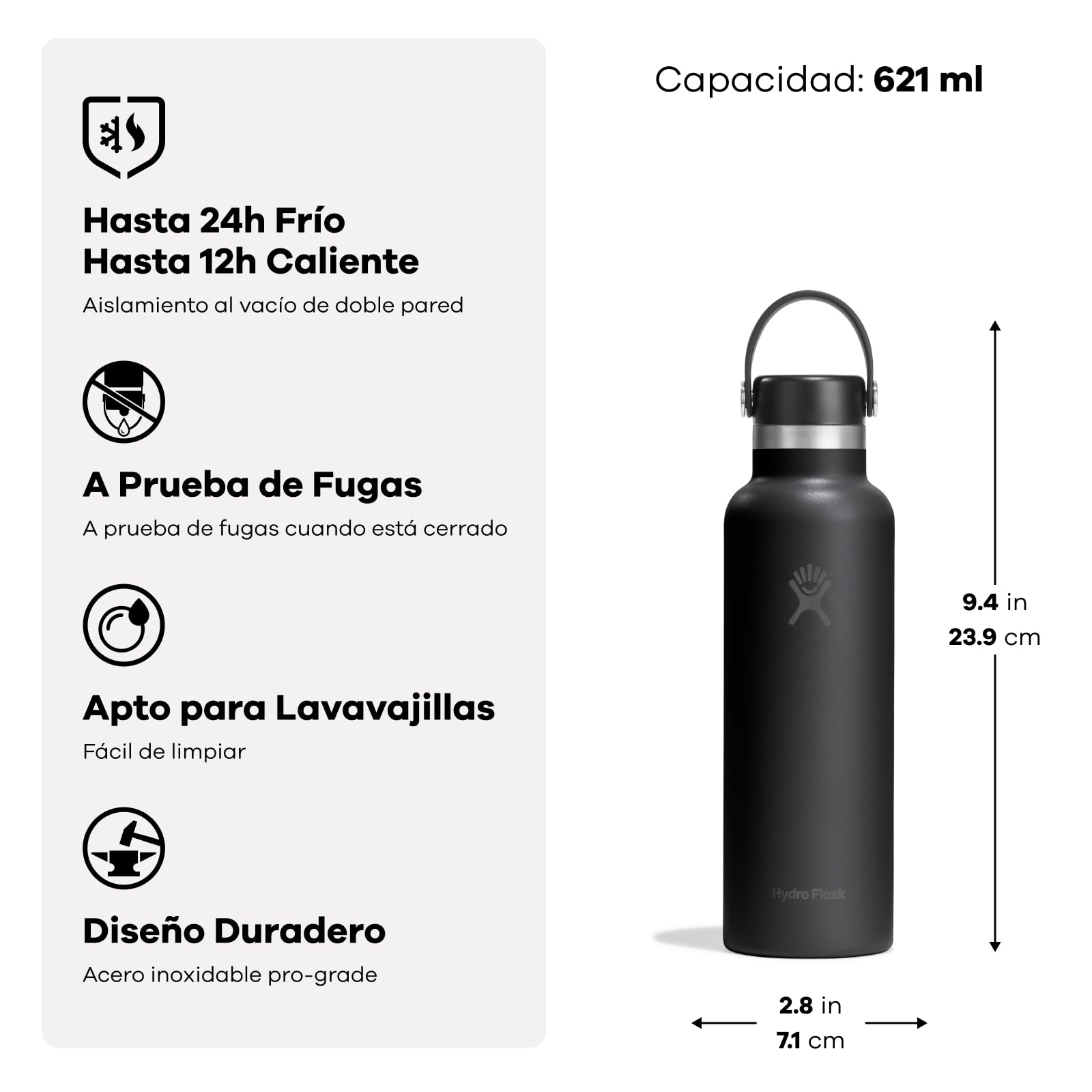 Hydro Flask – Standard Flex Cap 621 ml (21 oz) Bottle