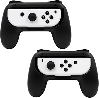 Uryxery Pack de 2 Grip Joy-Con Compatible con Nintendo Switch y Switch OLED, Soporte Ergonómico para Mandos Izquierdo y De…