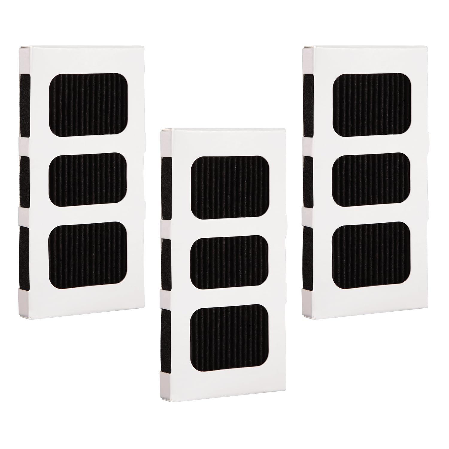 3pcs Refrigerator Air Filters, Frigidaire Air Filter Replacement with Rich Carbon Particles Strong Absorption Air Filter for Fridge Compatible with Paultra 2 PURE AIR ULTRA 2 Refrigerators