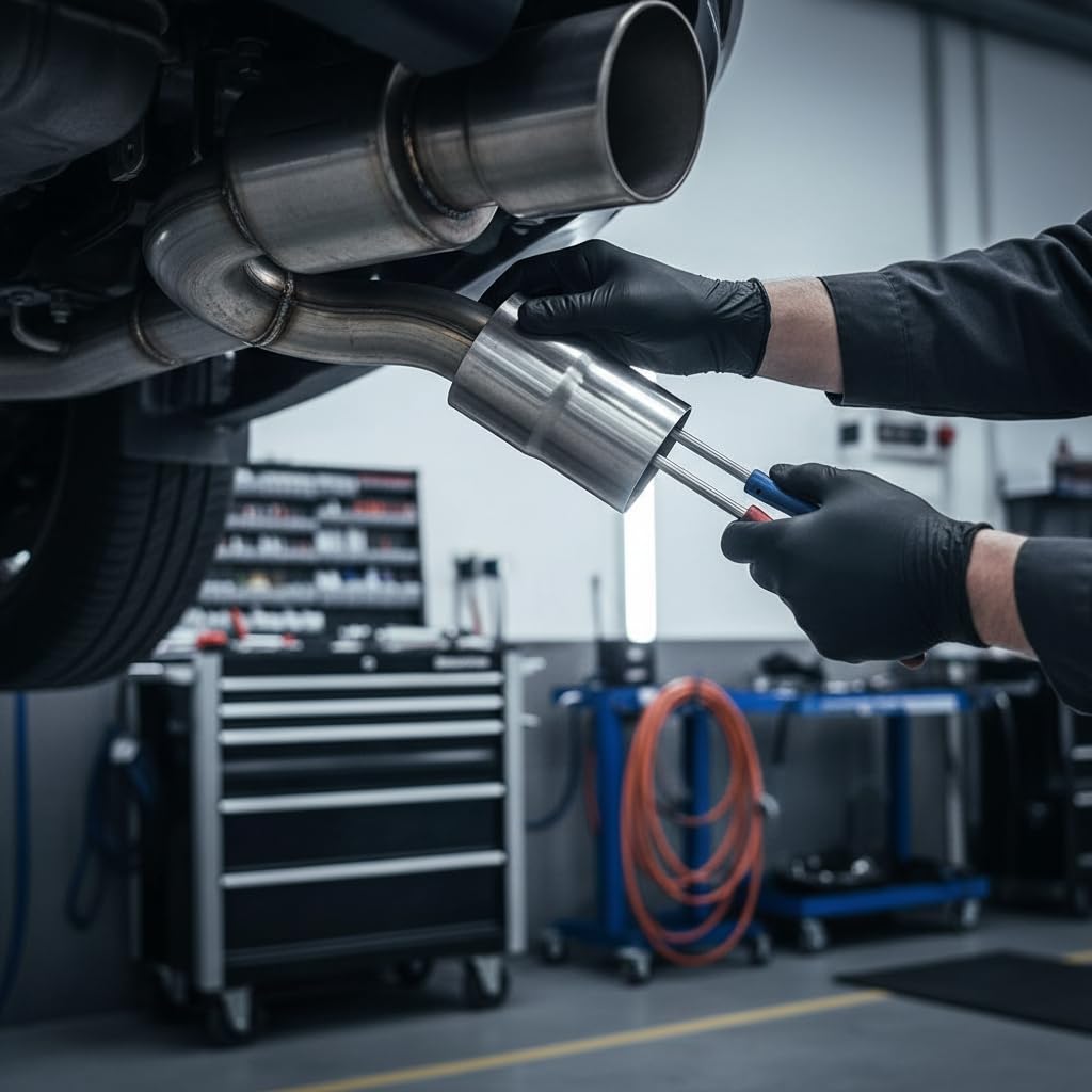 Adattatore silenziatore in acciaio inox 63 mm 60 mm per auto