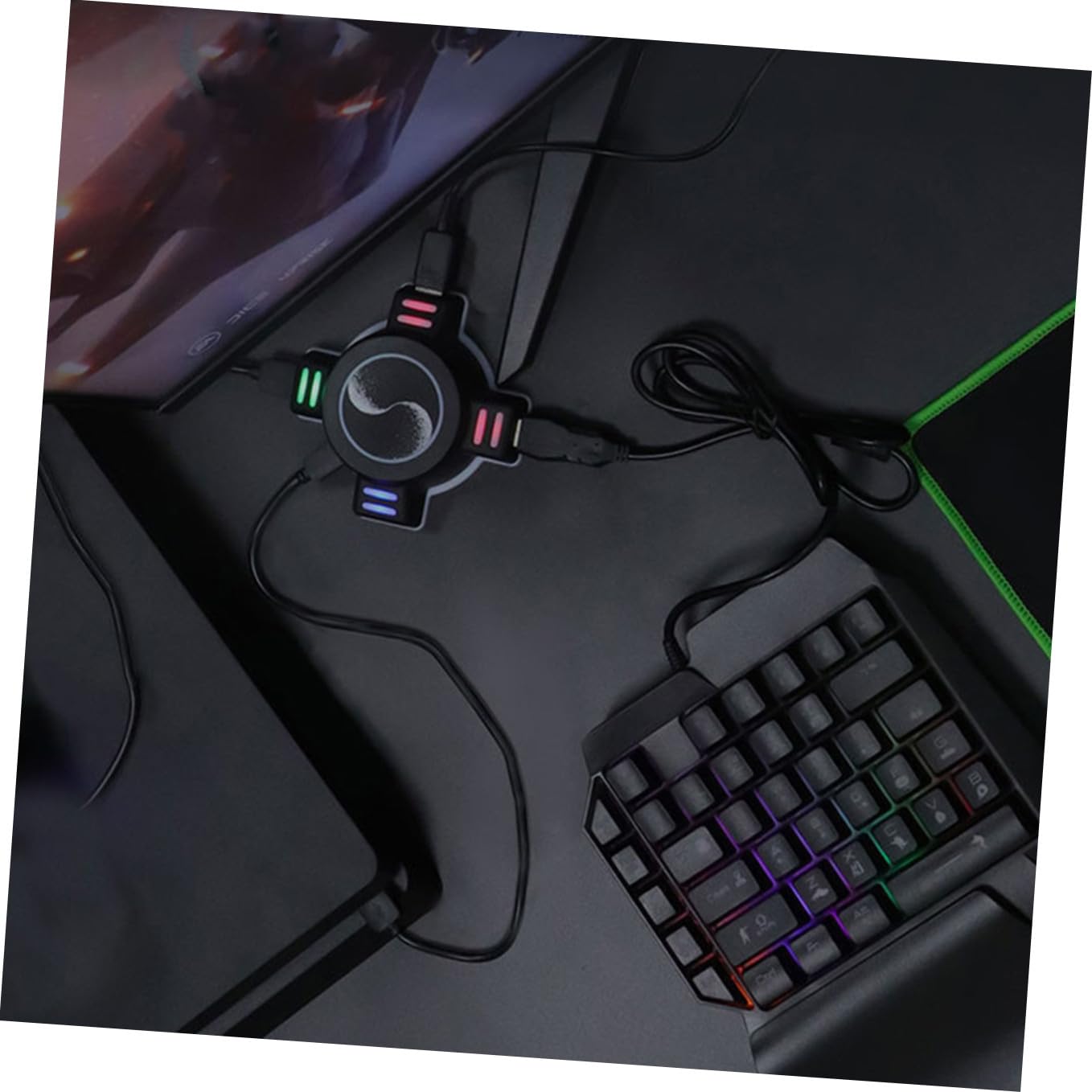 OSALADI Adaptateur Pratique et Résistant Clavier et Souris en ABS Noir Compatible avec Switch et Autres Consoles pour Console de Jeux pour Gamers en Bureaux et Cafés