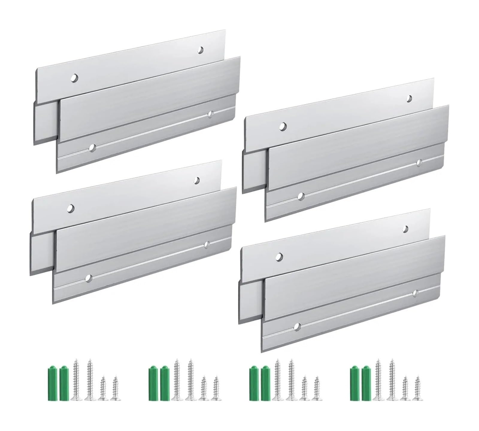 Huwoyg One Color 4 Pairs Z Hanger Cleat 6 H - Mirror, Picture, Whiteboard, Headboard, Artwork Frames Wall Mounting Brackets For Hanging