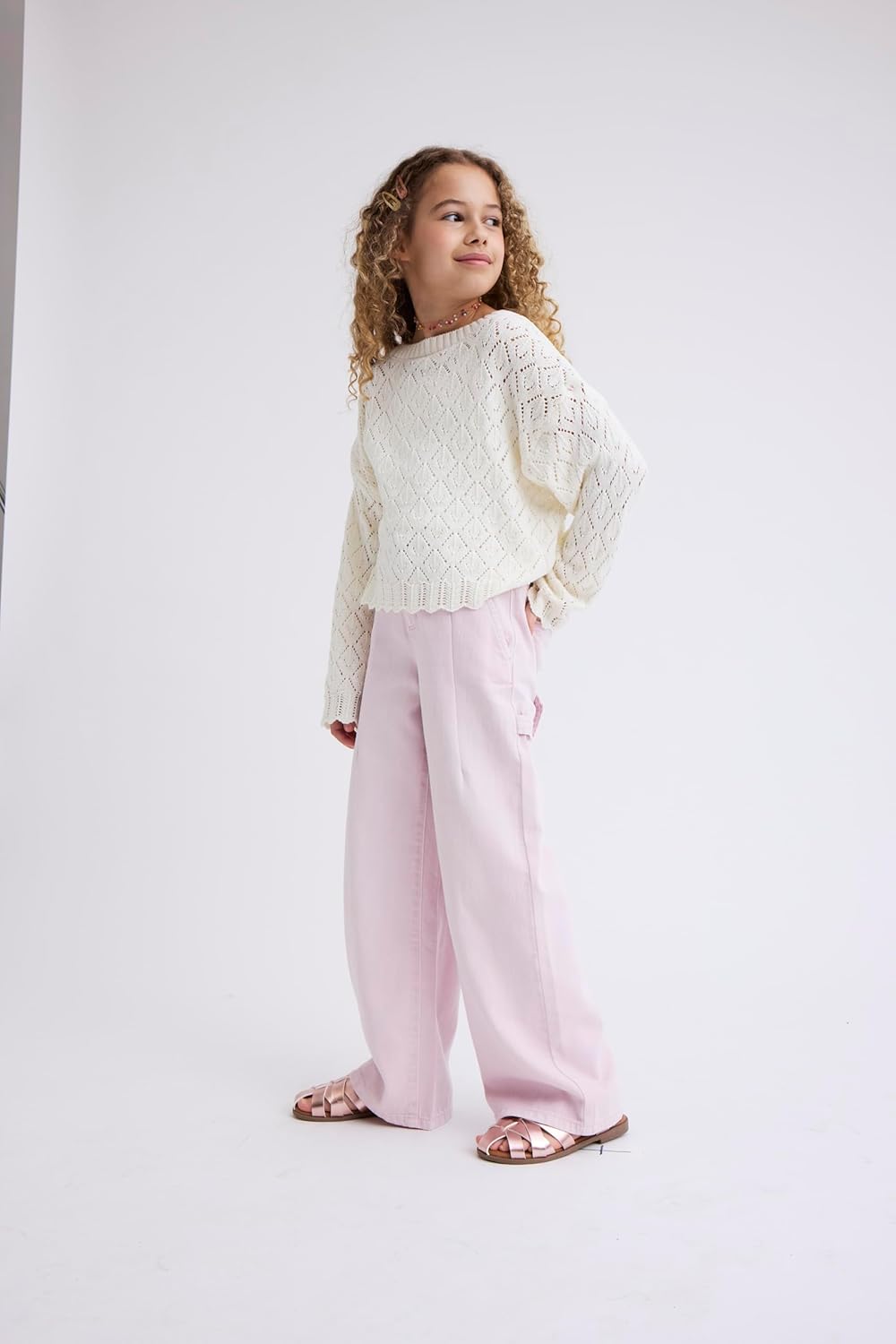 The Children's Place Girls' Long Sleeve Crew Neck Pullover Sweater