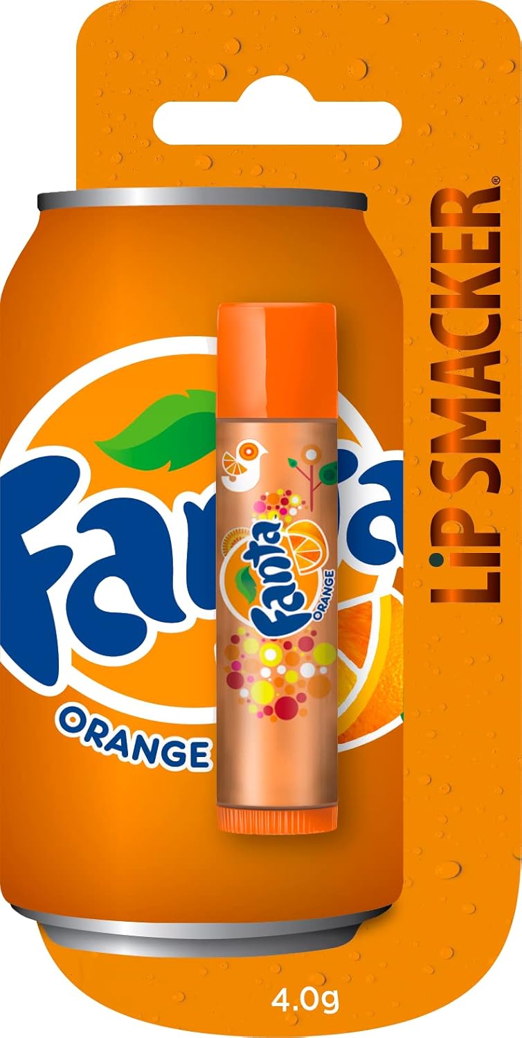 Lip Smacker – Coca-Cola Collection – Orange Fanta Lip Balm for Kids – Fanta Orange Flavour – Sweet Gift for Your Friends – Single Blister Pack